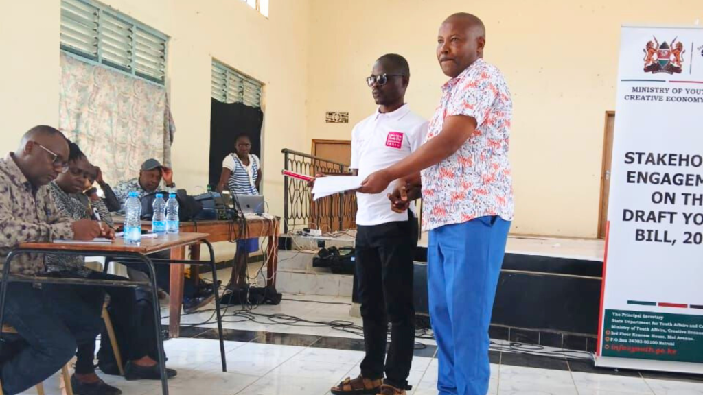 Kennedy Gumba (VI) Presenting a memorandum 