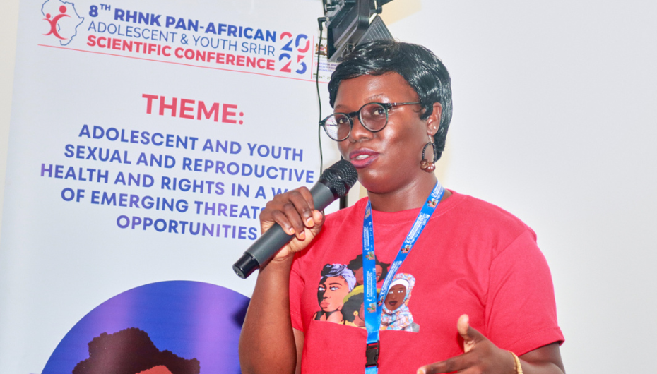 Make Way project officer from Uganda presenting on ICSC